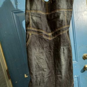 Jean spaghetti strap dress